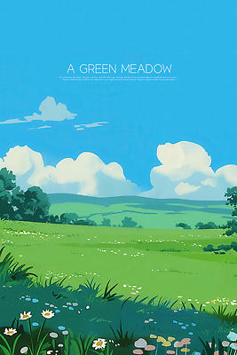 PSD 나무 구름 편집이미지 꽃밭 자연 하늘 잔디 사람없음 맑음 목초지 데이지 드넓은 화창 이미지편집 자연요소 식물 꽃 날씨 목장 생태계 파일형식 초원_자연