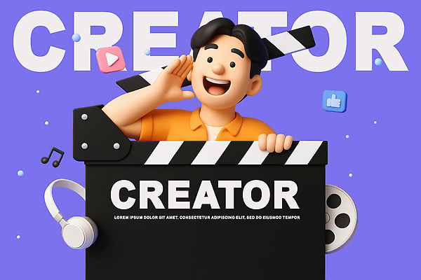 PSD 편집이미지 직업 남자 음표 한명 웃음 상반신 성인 3D 보라색 헤드폰 외침 잡기 클래퍼보드 필름 재생 부름 소셜네트워크 성인남자한명만 크리에이터 유튜버 영상촬영 편집3D 1 기호 음악 컬러 음향기기 모션 표정 사람 촬영 소리 디지털합성 남자한명만 성인남자만 파일형식 1인미디어