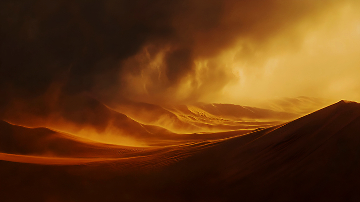 JPG 편집이미지 자연 풍경 사람없음 갈색 사막 모래언덕 모래바람 편집실사 AI포토 AI콘텐츠 컬러 바람 언덕 CG 생태계 파일형식