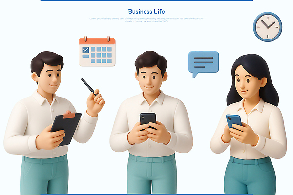 PSD 편집이미지 여자 남자 시계 직장 미소 들기 성인 세명 비즈니스라이프 스마트폰 펜 3D 달력 비즈니스맨 비즈니스우먼 계획 서류판 성인만 편집3D 라이프스타일 컨셉 회사 비즈니스 모션 표정 사람 핸드폰 스마트기기 필기구 사무용품 직장인 디지털합성 파일형식