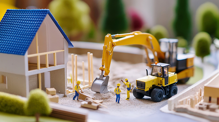 JPG 전신 나무 편집이미지 남자 건축 주택 들기 성인 세명 장난감 수레 미니어처 건설현장 당기기 안전모 포크레인 성인남자만 건설근로자 편집실사 AI포토 AI콘텐츠 식물 직업 모션 건설업 사람 건물 모형 카트 중장비 헬멧 안전장비 CG 남자만 성인만 파일형식