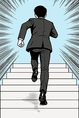전신 남자 하늘색 일러스트 한명 정장 성인 달리기 계단 비즈니스맨 역동적 오르기 카툰스타일 액션 성인남자한명만 국내일러스트 AI파일 1 옷 컨셉 비즈니스 모션 사람 파란색 직장인 남자한명만 성인남자만 파일형식 벡터