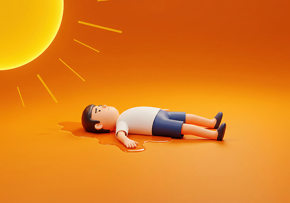 JPG 전신 편집이미지 남자 피곤 한명 성인 눕기 태양 3D 주황색 뜨거움 더위 웅덩이 울상 일사병 성인남자한명만 열사병 땀흘리기 편집3D AI컴퓨터그래픽 AI콘텐츠 자연요소 1 컬러 컨셉 모션 날씨 사람 질병 디지털합성 남자한명만 성인남자만 파일형식