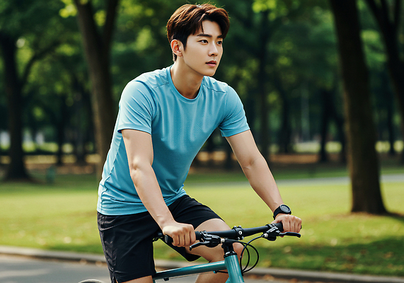 JPG 나무 편집이미지 공원 남자 한명 성인 운동복 운동 자전거 승차 의료성형뷰티 성인남자한명만 편집실사 AI인물포토 AI콘텐츠 식물 1 옷 공공시설 모션 건강 사람 바이크 CG 남자한명만 성인남자만 파일형식 AI포토