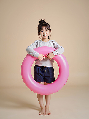 JPG 전신 편집이미지 여자 어린이 한명 미소 들기 소녀 튜브 의료성형뷰티 소녀한명만 편집실사 AI인물포토 AI콘텐츠 1 모션 표정 사람 CG 여자한명만 소녀만 파일형식 AI포토