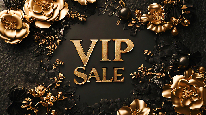 JPG 편집이미지 꽃 이벤트 사람없음 쇼핑 세일 금색 고급 VIP 이미지편집 편집실사 AI컴퓨터그래픽 AI콘텐츠 식물 컬러 컨셉 CG 파일형식
