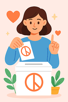 여자 화분 일러스트 한명 미소 상반신 성인 반짝임 하트 가리킴 선거 투표용지 투표함 넣기 성인여자한명만 기표문양 일러캐릭터 AI파일 모양 캐릭터 1 문양 모션 표정 사람 손짓 투표 민주주의 여자한명만 성인여자만 파일형식 벡터