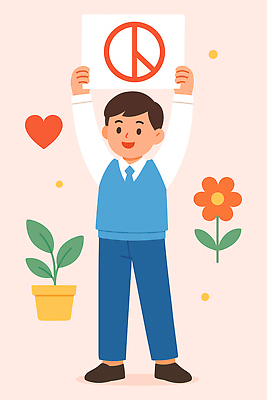 전신 남자 꽃 교복 화분 일러스트 청소년 한명 미소 들기 팻말 하트 선거 십대남자한명만 기표문양 일러캐릭터 AI파일 모양 식물 캐릭터 1 문양 옷 모션 프레임 표정 사람 민주주의 남자한명만 십대남자만 파일형식 벡터