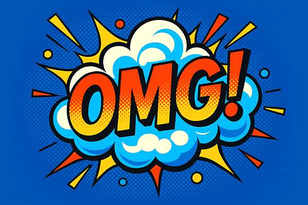 JPG 편집이미지 선 말풍선 사람없음 파란색 놀람 복고 팝아트 구름모양 카툰스타일 감탄사 하프톤 키치 이미지편집 편집실사 AI일러스트 AI콘텐츠 모양 감정 컬러 컨셉 표정 CG 그림 파일형식 구름_자연