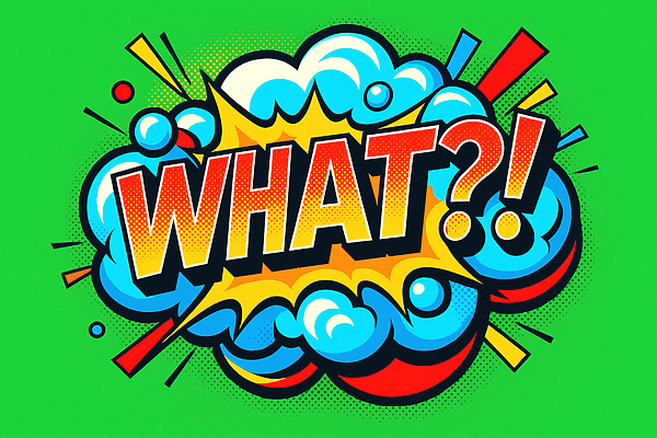 JPG 편집이미지 선 말풍선 사람없음 초록색 놀람 복고 팝아트 충격 구름모양 카툰스타일 what 감탄사 하프톤 키치 이미지편집 편집실사 AI일러스트 AI콘텐츠 모양 감정 컬러 컨셉 표정 CG 그림 파일형식 구름_자연