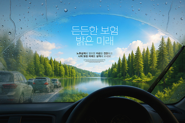 PSD 나무 구름 편집이미지 호수 하늘 미래 사람없음 깨끗함 맑음 물방울 숲 닦기 차안 보험 와이퍼 자동차핸들 정체 청명 이미지편집 자연요소 식물 컨셉 모션 날씨 핸들 파일형식