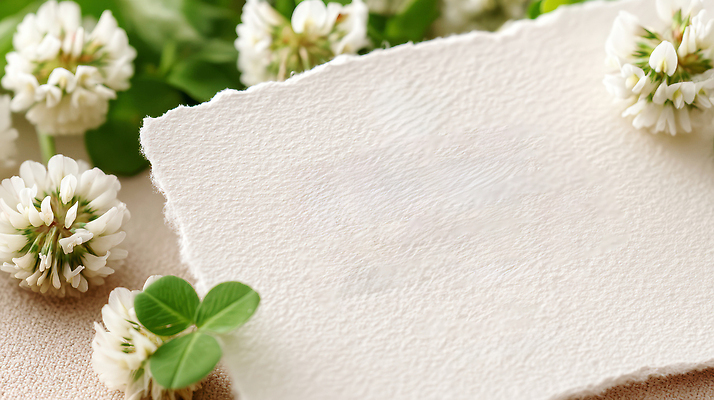 JPG 식물 편집이미지 잎 프레임 사람없음 메모지 행운 토끼풀 토끼풀꽃 카피스페이스 편집실사 AI포토 AI콘텐츠 꽃 컨셉 사무용품 공백 CG 파일형식