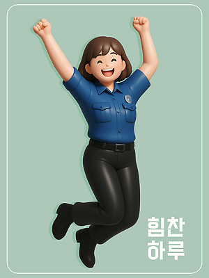 전신 PSD 편집이미지 여자 직업캐릭터 한명 웃음 성인 3D 점프 만세 경찰 힘찬 성인여자한명만 편집3D 직업 캐릭터 1 컨셉 모션 표정 사람 디지털합성 여자한명만 성인여자만 파일형식