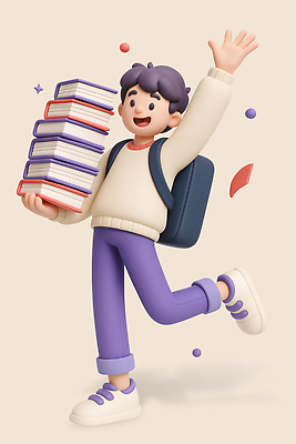 전신 PSD 편집이미지 남자 대학생 대학생라이프 책가방 3D캐릭터 한명 웃음 성인 반짝임 3D 손들기 다리들기 베이지색 책더미 성인남자한명만 편집3D 캐릭터 1 학생 라이프스타일 컬러 가방 모션 표정 사람 책 디지털합성 무더기 남자한명만 성인남자만 파일형식