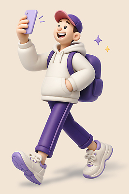 전신 PSD 편집이미지 남자 대학생 대학생라이프 책가방 3D캐릭터 한명 웃음 들기 성인 반짝임 스마트폰 3D 걷기 주머니손 베이지색 캡모자 성인남자한명만 편집3D 캐릭터 모자_잡화 1 학생 라이프스타일 컬러 가방 모션 표정 사람 핸드폰 스마트기기 디지털합성 남자한명만 성인남자만 파일형식