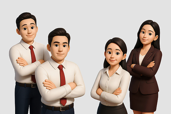 PSD 편집이미지 여자 남자 협력 미소 정장 여러명 상반신 성인 3D 팔짱 비즈니스맨 비즈니스우먼 동료 성인만 편집3D 옷 다수 비즈니스 관계 모션 표정 사람 직장인 디지털합성 파일형식