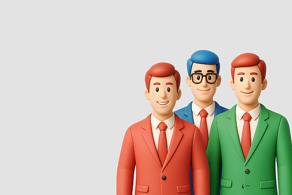 PSD 편집이미지 남자 협력 미소 정장 상반신 성인 세명 3D 비즈니스맨 동료 성인남자만 안경낌 편집3D 옷 안경 비즈니스 관계 표정 사람 직장인 디지털합성 남자만 성인만 파일형식