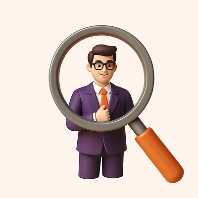 PSD 편집이미지 남자 돋보기 한명 미소 정장 성인 3D 부동산전문가 부동산중개인 살구색 성인남자한명만 안경낌 편집3D 1 옷 안경 컬러 부동산 표정 사람 전문직 중개인 디지털합성 남자한명만 성인남자만 파일형식