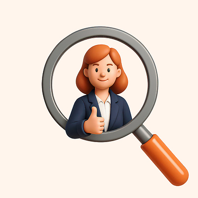 PSD 편집이미지 여자 돋보기 한명 미소 정장 상반신 성인 3D 따봉 부동산전문가 부동산중개인 살구색 성인여자한명만 편집3D 1 옷 컬러 부동산 표정 사람 최고 전문직 중개인 디지털합성 여자한명만 성인여자만 파일형식