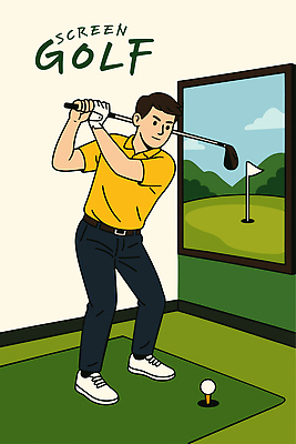 전신 남자 일러스트 골프공 한명 미소 들기 성인 초록색 골프채 스윙 골프웨어 골프장갑 스크린골프 스크린골프장 성인남자한명만 국내일러스트 AI파일 1 옷 컬러 포즈 장갑 골프 공 모션 골프장 골프용품 표정 사람 남자한명만 성인남자만 파일형식 벡터