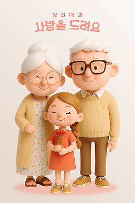 전신 PSD 편집이미지 여자 할아버지 노년 남자 할머니 어린이 분홍색 사랑 미소 들기 세명 3D 손들기 눈감음 카네이션 조부모 안경낌 편집3D 꽃 감정 안경 컬러 가족 모션 표정 사람 성인 디지털합성 파일형식