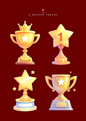 PSD 별 일러스트 사람없음 반짝임 우승 트로피 오브젝트 광택 엘리먼트 버건디 국내일러스트 자연요소 모션 빨간색 최고 상_우승 파일형식