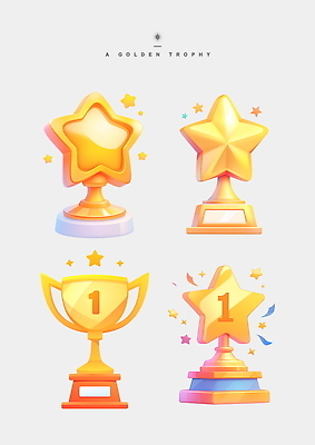 PSD 별 일러스트 사람없음 반짝임 우승 트로피 오브젝트 꽃가루 광택 엘리먼트 국내일러스트 자연요소 모션 최고 가루 상_우승 파일형식