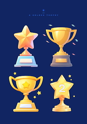 PSD 별 일러스트 사람없음 반짝임 우승 남색 트로피 오브젝트 꽃가루 광택 엘리먼트 국내일러스트 자연요소 컬러 모션 최고 가루 상_우승 파일형식