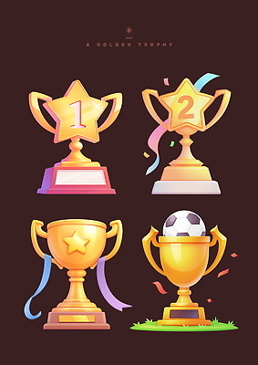 PSD 별 리본 일러스트 축구공 잔디 사람없음 반짝임 갈색 우승 트로피 오브젝트 꽃가루 광택 엘리먼트 국내일러스트 자연요소 식물 컬러 공 축구용품 모션 최고 가루 상_우승 파일형식