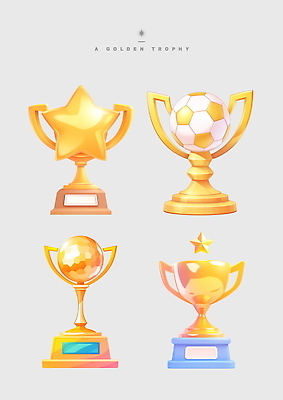 PSD 별 일러스트 축구공 사람없음 반짝임 우승 트로피 오브젝트 광택 엘리먼트 국내일러스트 자연요소 공 축구용품 모션 최고 상_우승 파일형식