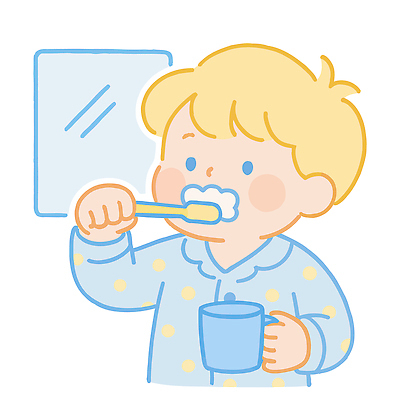 남자 어린이 일러스트 한명 들기 소년 상반신 거품 거울 잠옷 양치 칫솔 화장실 생활습관 양치컵 혼자 소년한명만 일러캐릭터 AI파일 캐릭터 1 옷 모션 사람 컵 위생용품 청결 습관 남자한명만 소년만 파일형식 벡터