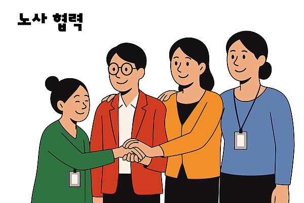 여자 남자 일러스트 미소 정장 여러명 상반신 성인 손잡기 비즈니스맨 비즈니스우먼 노사협력 사원증 성인만 안경낌 어깨에손 국내일러스트 AI파일 옷 안경 다수 비즈니스 모션 표정 사람 직장인 노사화합 파일형식 벡터