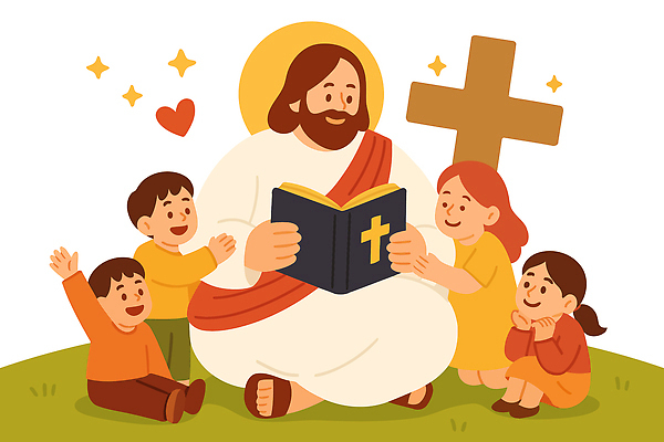 전신 여자 남자 기독교 어린이 십자가 일러스트 미소 들기 앉기 소녀 소년 잔디 여러명 성인 반짝임 손들기 성경 턱괴기 하트 잡기 예수 읽기 웅크림 후광 국내일러스트 AI파일 모양 식물 종교 다수 종교용품 모션 표정 사람 빛 신_종교 파일형식 벡터