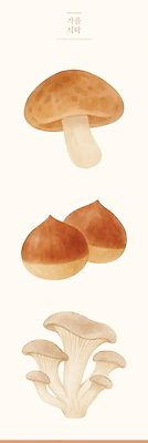 PSD 일러스트 사람없음 세트 가을 밤 표고버섯 새송이버섯 제철음식 국내일러스트 계절 음식 버섯 견과류 제철 파일형식