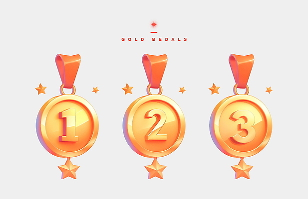 PSD 아이콘 별 리본 사람없음 세트 금색 게임 우승 수상_상을받음 오브젝트 금메달 2위 3위 2D아이콘 자연요소 컬러 놀이 최고 메달 파일형식