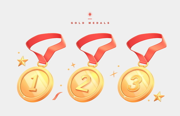 PSD 아이콘 별 리본 사람없음 반짝임 세트 금색 게임 우승 수상_상을받음 오브젝트 금메달 2위 3위 2D아이콘 자연요소 컬러 모션 놀이 최고 메달 파일형식