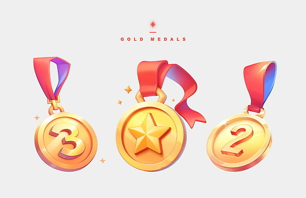 PSD 아이콘 별 리본 사람없음 반짝임 세트 금색 게임 우승 수상_상을받음 오브젝트 금메달 2위 3위 2D아이콘 자연요소 컬러 모션 놀이 최고 메달 파일형식
