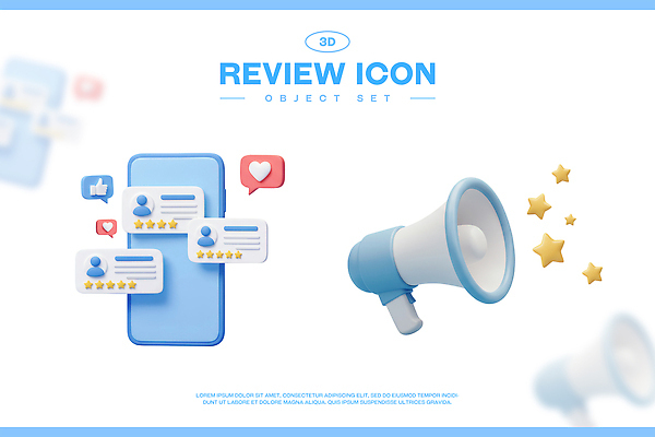 PSD 아이콘 하늘색 말풍선 들기 사람없음 스마트폰 세트 3D아이콘 3D 확성기 하트 오브젝트 따봉 리뷰 별점 소셜네트워크 프로필 좋음 모양 컨셉 모션 파란색 핸드폰 스마트기기 최고 디지털합성 점수 평가 파일형식