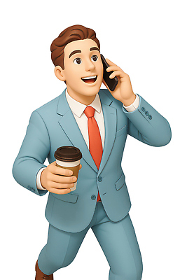 PSD 편집이미지 남자 3D캐릭터 한명 미소 들기 정장 성인 스마트폰 3D 걷기 비즈니스맨 비즈니스캐릭터 통화 테이크아웃컵 성인남자한명만 편집3D 캐릭터 1 옷 비즈니스 모션 표정 사람 컵 핸드폰 스마트기기 직장인 디지털합성 남자한명만 성인남자만 파일형식