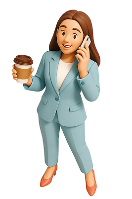 전신 PSD 편집이미지 여자 3D캐릭터 한명 미소 들기 정장 성인 스마트폰 하이앵글 3D 비즈니스우먼 비즈니스캐릭터 통화 테이크아웃컵 성인여자한명만 편집3D 캐릭터 1 옷 뷰포인트 비즈니스 모션 표정 사람 컵 핸드폰 스마트기기 직장인 디지털합성 여자한명만 성인여자만 파일형식