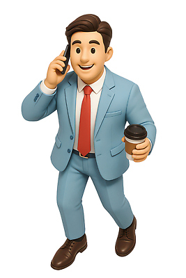 전신 PSD 편집이미지 남자 3D캐릭터 한명 미소 들기 정장 성인 스마트폰 하이앵글 3D 걷기 비즈니스맨 비즈니스캐릭터 통화 테이크아웃컵 성인남자한명만 편집3D 캐릭터 1 옷 뷰포인트 비즈니스 모션 표정 사람 컵 핸드폰 스마트기기 직장인 디지털합성 남자한명만 성인남자만 파일형식
