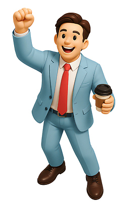 전신 PSD 편집이미지 남자 3D캐릭터 한명 미소 들기 정장 성인 하이앵글 3D 손들기 비즈니스맨 비즈니스캐릭터 테이크아웃컵 성인남자한명만 편집3D 캐릭터 1 옷 뷰포인트 비즈니스 모션 표정 사람 컵 직장인 디지털합성 남자한명만 성인남자만 파일형식