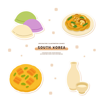 한국전통 접시 전통문화 일러스트 술병 사람없음 세트 오브젝트 송편 막걸리 전통주 호리병 김치전 잡채 막걸리잔 국내일러스트 AI파일 전통 식기 문화 음식 술잔 병_용기 떡 주류 한국 전 파일형식 벡터