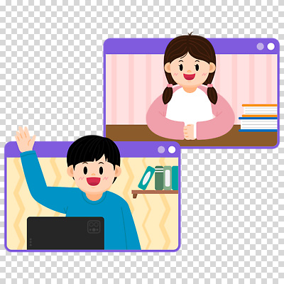 편집이미지 여자 남자 어린이 선반 웃음 누끼 소녀 소년 상반신 두명 책 태블릿 손인사 PNG 인터넷창 화상통화 어린이만 가구 인터넷 표정 사람 전자제품 스마트기기 인사 통화 파일형식