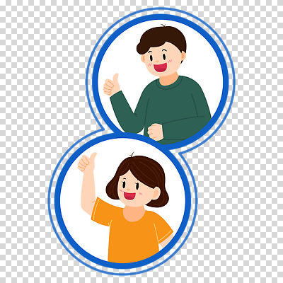 편집이미지 여자 남자 웃음 누끼 상반신 성인 두명 따봉 PNG 성인만 표정 사람 최고 파일형식