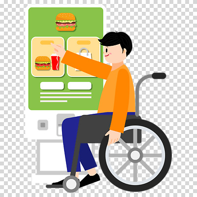 전신 편집이미지 남자 한명 미소 누끼 성인 터치 햄버거 선택 장애인 휠체어 주문 PNG 손뻗기 세트메뉴 키오스크 햄버거가게 성인남자한명만 1 컨셉 모션 패스트푸드 표정 사람 식당 메뉴 장애 남자한명만 성인남자만 파일형식