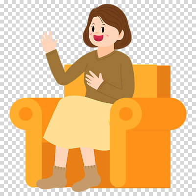 전신 편집이미지 여자 대화 한명 웃음 누끼 앉기 성인 소파 손들기 PNG 성인여자한명만 1 의자 모션 표정 말하기 사람 여자한명만 성인여자만 파일형식