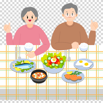 편집이미지 여자 노년 남자 식탁 밥 누끼 상반신 두명 노부부 식사 샐러드 식탁보 계란프라이 된장찌개 생선구이 따봉 건강식 PNG 연어구이 노인만 안경낌 부부 안경 한식 음식 탁자 사람 성인 최고 계란요리 찌개 구이 생선요리 성인만 파일형식