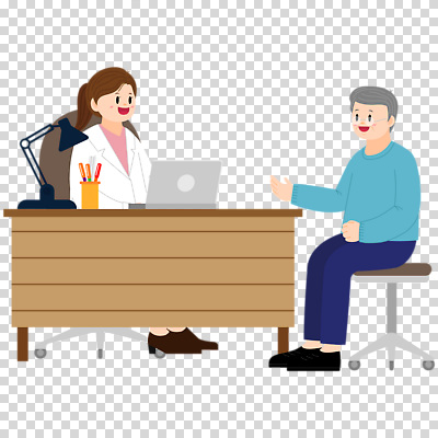 전신 편집이미지 여자 노년 남자 의자 대화 웃음 누끼 성인 두명 노트북 진료 환자 의사 스탠드 책상 연필꽂이 PNG 안경낌 안경 가구 의학 문구용품 조명 표정 말하기 사람 전자제품 의료진 파일형식