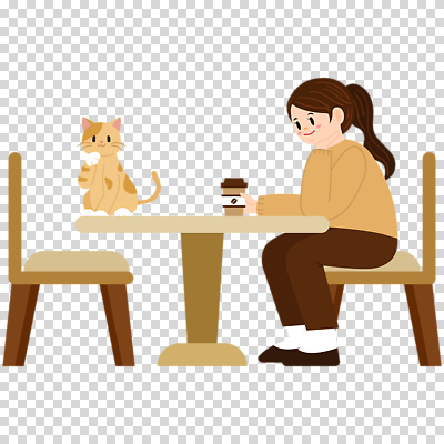 전신 편집이미지 여자 커피 의자 한명 미소 누끼 앉기 성인 고양이 턱괴기 잡기 책상 PNG 테이크아웃컵 성인여자한명만 1 음료 가구 포유류 모션 표정 사람 컵 반려동물 여자한명만 성인여자만 파일형식